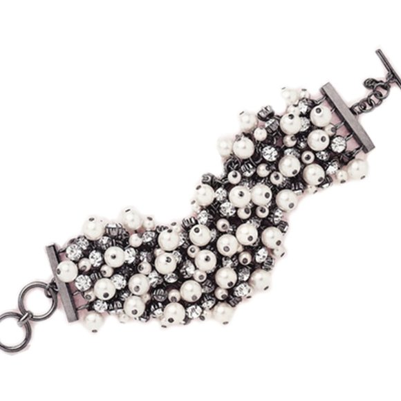 Premier Designs Jewelry Enamored Bracelet in Hematite RV$59 - Picture 1 of 5